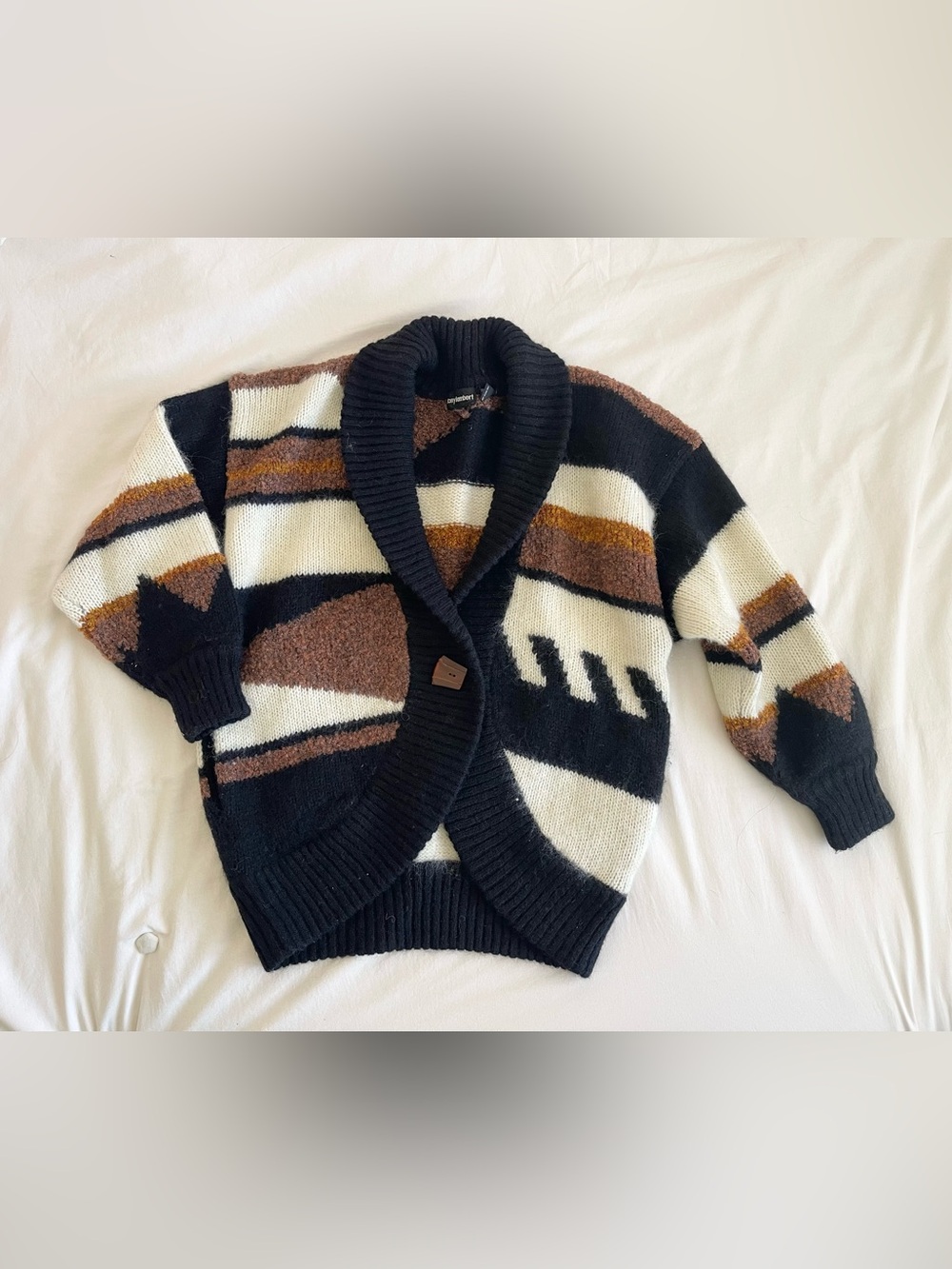Vintage Shawl Collar wool Cardigan
